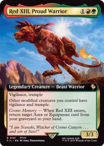 Red XIII, Proud Warrior (Extended Art) (181), Commander: FINAL FANTASY — Magic card price