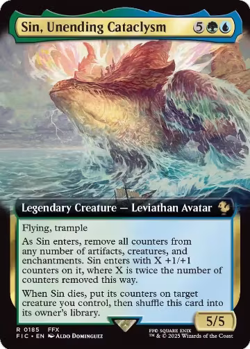 Sin, Unending Cataclysm (Extended Art) (185), Commander: FINAL FANTASY — Magic card price