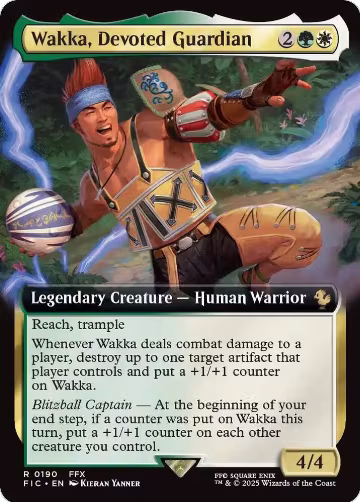 Wakka, Devoted Guardian (Extended Art) (190), Commander: FINAL FANTASY — Magic card price