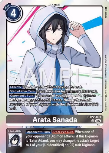 Arata Sanada (BT22-091 SR), Cyber Eden — Digimon card price