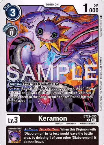 Keramon (BT22-053 C), Cyber Eden — Digimon card price