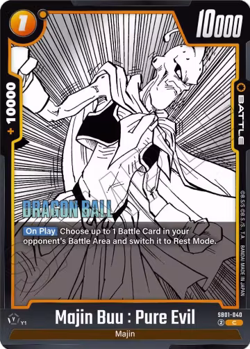 Majin Buu : Pure Evil - SB01-040 (SB01-040), Manga Booster 01 — DB Fusion card price