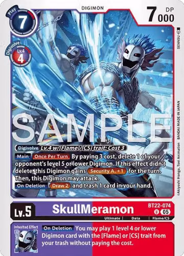 SkullMeramon (BT22-074 U), Cyber Eden — Digimon card price
