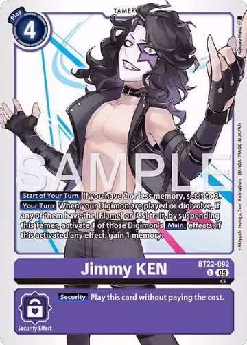 Jimmy KEN (BT22-092 U), Cyber Eden — Digimon card price