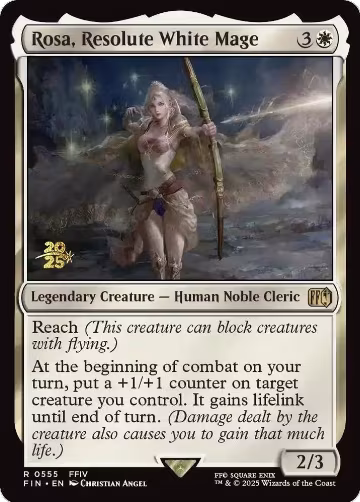 Rosa, Resolute White Mage (555), Prerelease Cards — Magic card price