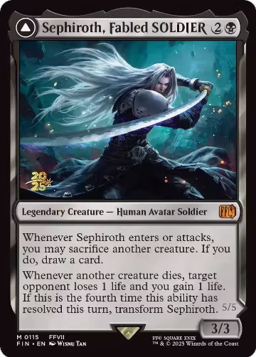 Sephiroth, Fabled SOLDIER (115), Prerelease Cards — Magic card price