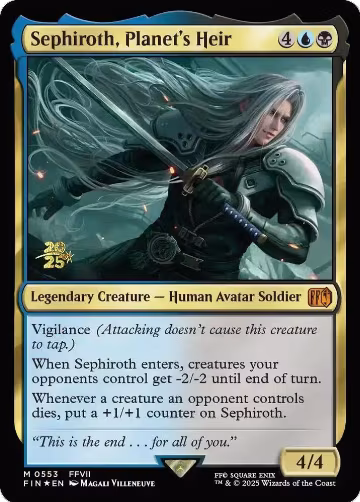 Sephiroth, Planet's Heir (553), Prerelease Cards — Magic card price