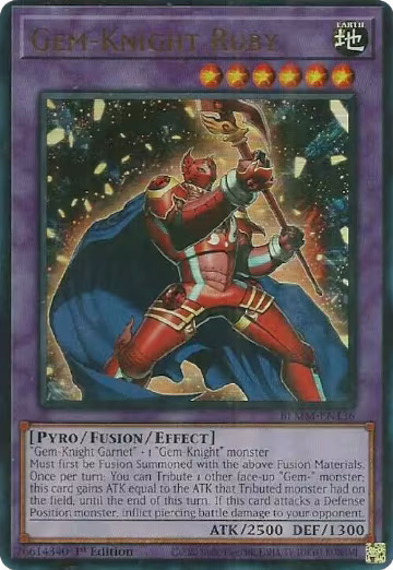 Gem-Knight Ruby (BLMM-EN136), Battles of Legend: Monster Mayhem — Yu-Gi-Oh! card price