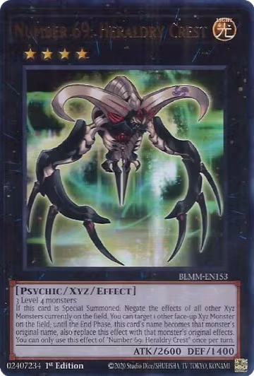 Number 69: Heraldry Crest (BLMM-EN153), Battles of Legend: Monster Mayhem — Yu-Gi-Oh! card price