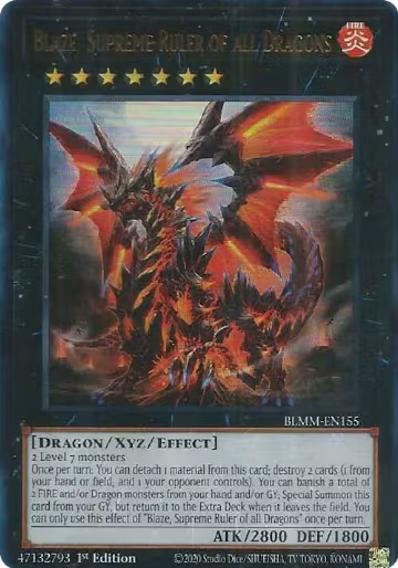 Blaze, Supreme Ruler of all Dragons (BLMM-EN155), Battles of Legend: Monster Mayhem — Yu-Gi-Oh! card price