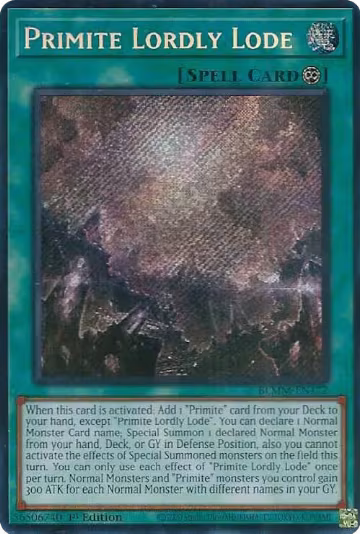 Primite Lordly Lode (BLMM-EN172), Battles of Legend: Monster Mayhem — Yu-Gi-Oh! card price