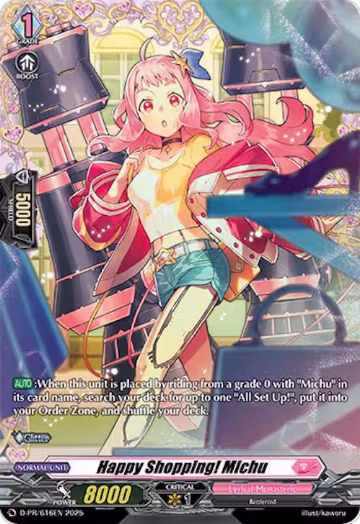 Happy Shopping! Michu (D-PR/616EN), D Promo Cards — Vanguard card price