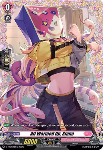 All Warmed Up, Siana (D-PR/626EN), D Promo Cards — Vanguard card price