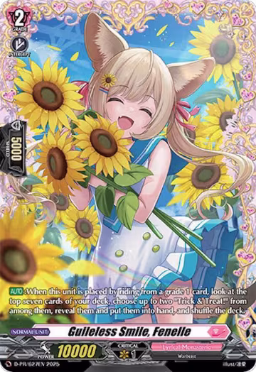 Guileless Smile, Fenelle (D-PR/627EN), D Promo Cards — Vanguard card price