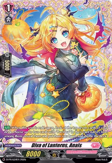 Diva of Lanterns, Anais (D-PR/634EN), D Promo Cards — Vanguard card price