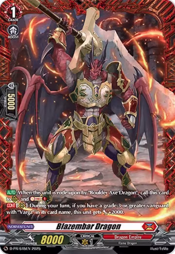 Blazembar Dragon (D-PR/645EN), D Promo Cards — Vanguard card price