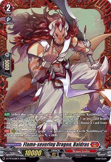 Flame-severing Dragon, Baldras (D-PR/650EN), D Promo Cards — Vanguard card price