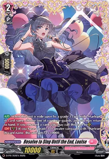 Resolve to Sing Until the End, Louise (D-PR/704EN), D Promo Cards — Vanguard card price