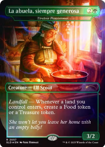 La abuela, siempre generosa - Tireless Provisioner (Rainbow Foil) (2057), Secret Lair Drop Series — Magic card price