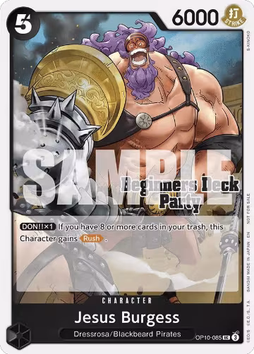 Jesus Burgess (Beginners Deck Party [ST-23] - [ST-28] Participation Pack) (OP10-085), One Piece Promotion Cards — One Piece card price