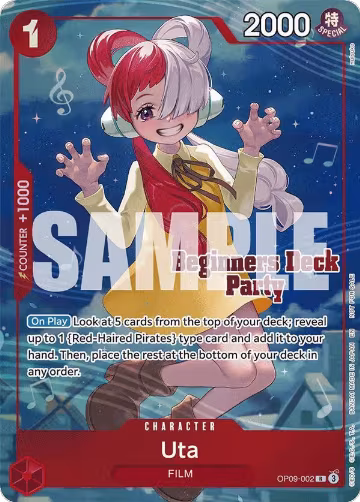 Uta (Beginners Deck Party [ST-23] - [ST-28] Winner Pack) (OP09-002), One Piece Promotion Cards — One Piece card price