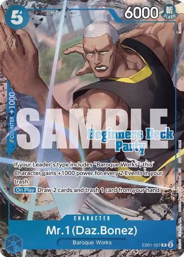 Mr. 1 (Daz.Bonez) (Beginners Deck Party [ST-23] - [ST-28] Winner Pack) (EB01-027), One Piece Promotion Cards — One Piece card price