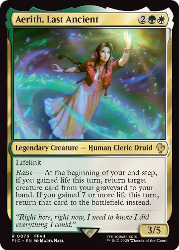 Aerith, Last Ancient (Surge Foil) (76), Commander: FINAL FANTASY — Magic card price