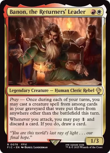 Banon, the Returners' Leader (Surge Foil) (78), Commander: FINAL FANTASY — Magic card price