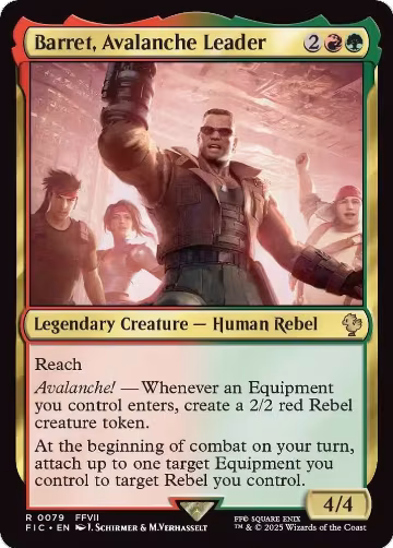 Barret, Avalanche Leader (Surge Foil) (79), Commander: FINAL FANTASY — Magic card price