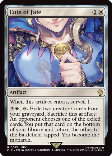 Coin of Fate (Surge Foil) (15), Commander: FINAL FANTASY — Magic card price
