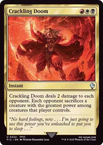 Crackling Doom (Surge Foil) (322), Commander: FINAL FANTASY — Magic card price