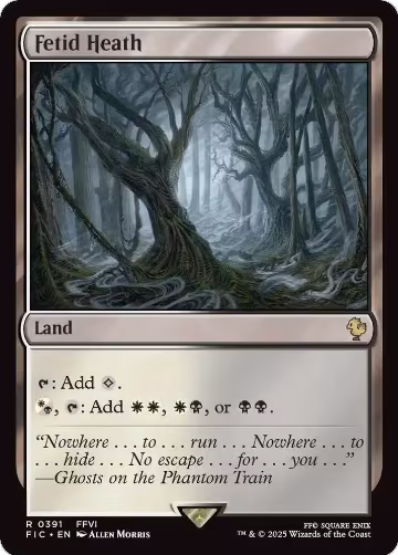 Fetid Heath (Surge Foil) (391), Commander: FINAL FANTASY — Magic card price