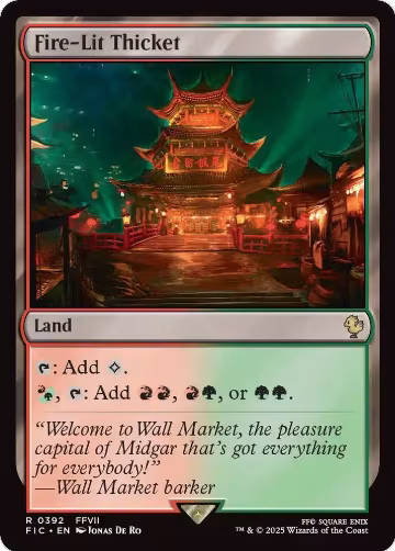 Fire-Lit Thicket (Surge Foil) (392), Commander: FINAL FANTASY — Magic card price