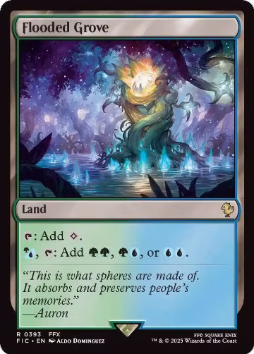 Flooded Grove (Surge Foil) (393), Commander: FINAL FANTASY — Magic card price