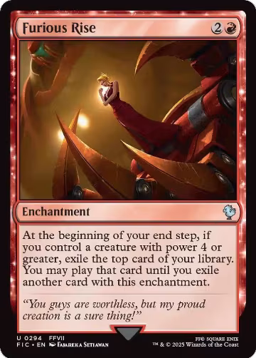 Furious Rise (Surge Foil) (294), Commander: FINAL FANTASY — Magic card price