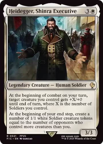 Heidegger, Shinra Executive (Surge Foil) (21), Commander: FINAL FANTASY — Magic card price