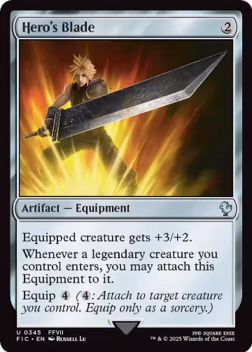 Hero's Blade (Surge Foil) (345), Commander: FINAL FANTASY — Magic card price
