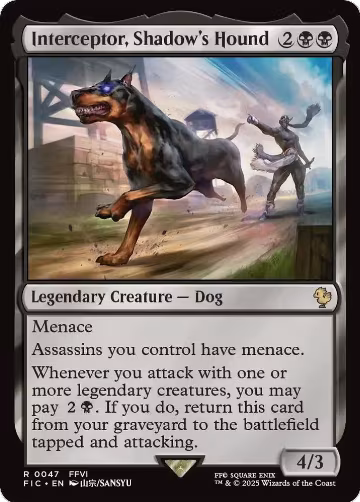 Interceptor, Shadow's Hound (Surge Foil) (47), Commander: FINAL FANTASY — Magic card price