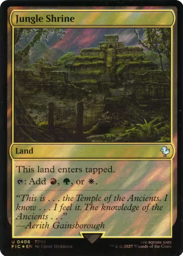 Jungle Shrine (Surge Foil) (406), Commander: FINAL FANTASY — Magic card price