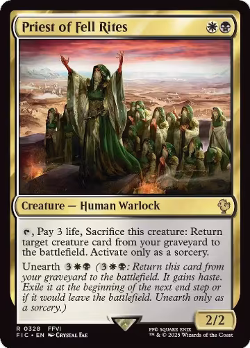 Priest of Fell Rites (Surge Foil) (328), Commander: FINAL FANTASY — Magic card price