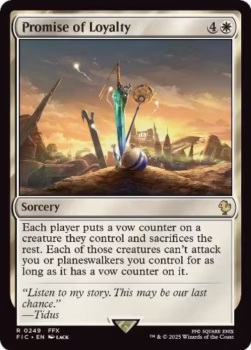 Promise of Loyalty (Surge Foil) (249), Commander: FINAL FANTASY — Magic card price