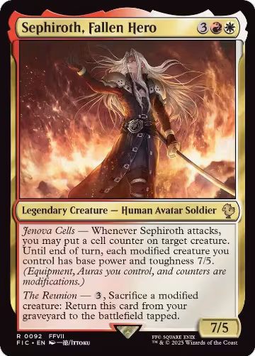Sephiroth, Fallen Hero (Surge Foil) (92), Commander: FINAL FANTASY — Magic card price