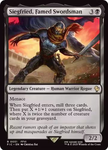 Siegfried, Famed Swordsman (Surge Foil) (51), Commander: FINAL FANTASY — Magic card price