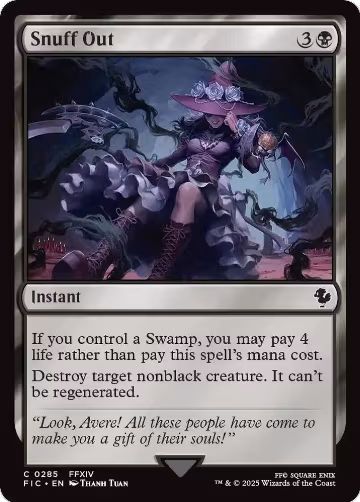 Snuff Out (Surge Foil) (285), Commander: FINAL FANTASY — Magic card price