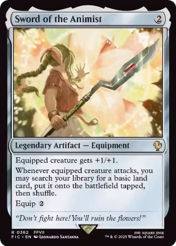 Sword of the Animist (Surge Foil) (362), Commander: FINAL FANTASY — Magic card price