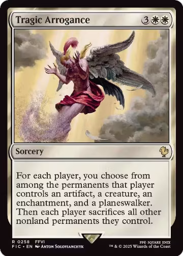 Tragic Arrogance (Surge Foil) (258), Commander: FINAL FANTASY — Magic card price
