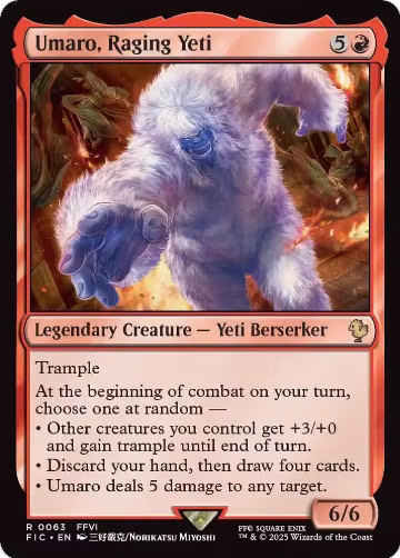 Umaro, Raging Yeti (Surge Foil) (63), Commander: FINAL FANTASY — Magic card price