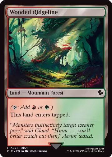 Wooded Ridgeline (Surge Foil) (441), Commander: FINAL FANTASY — Magic card price