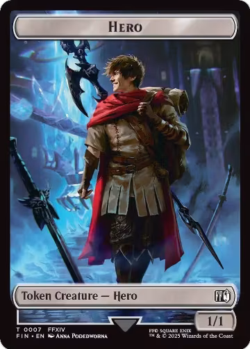 Hero (0007) // Bird (0016) Double-Sided Token (7 // 16), FINAL FANTASY — Magic card price