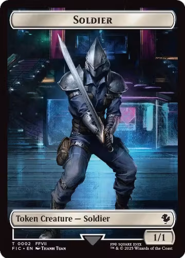 Soldier // Rebel Double-Sided Token (2 // 7), Commander: FINAL FANTASY — Magic card price